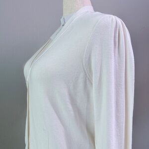 NWT Elie Tahari Button Front Cardigan — V-Neck — Ivory — XL🔥
